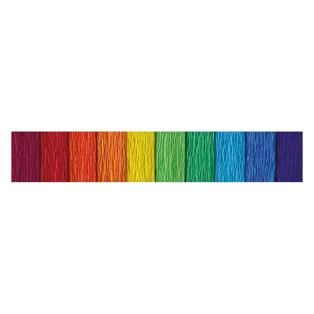 Набір гофрованого паперу в рулоні,Spectrum,10 кол., 200х50 см, 50 г/м2.