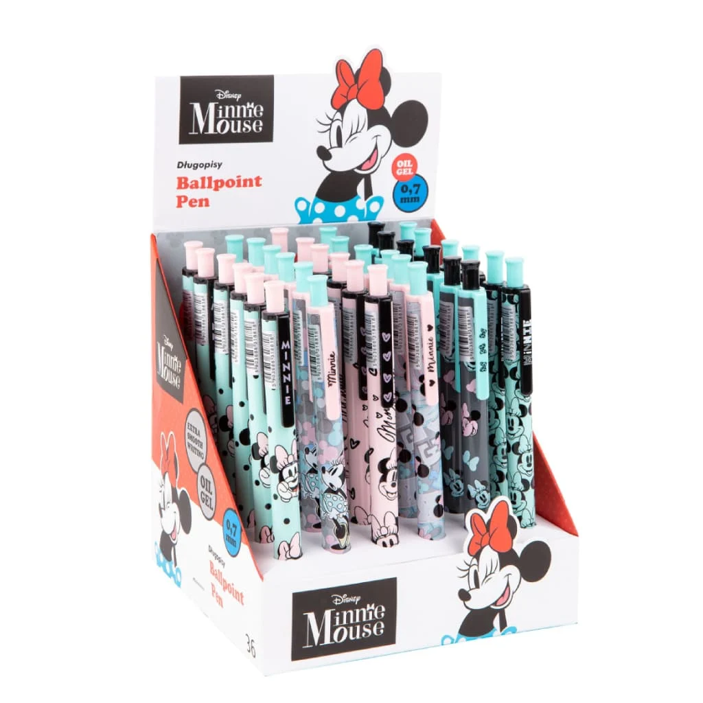 Ручка автоматична масляна 0,5 синя MINNIE MOUSE, 36 шт.