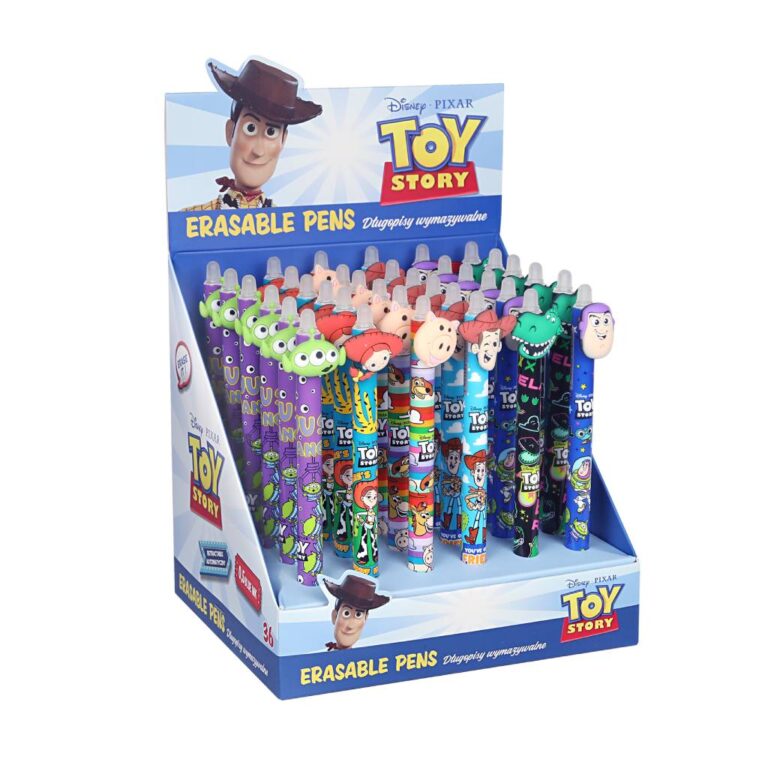 Ручка автоматична пиши-стирай 0,5 мм, синя TOY STORY, дисплей 36 шт.
