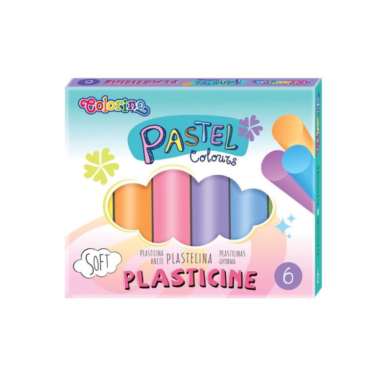 Пластилін 6 кольорів PASTEL, 100 грм.