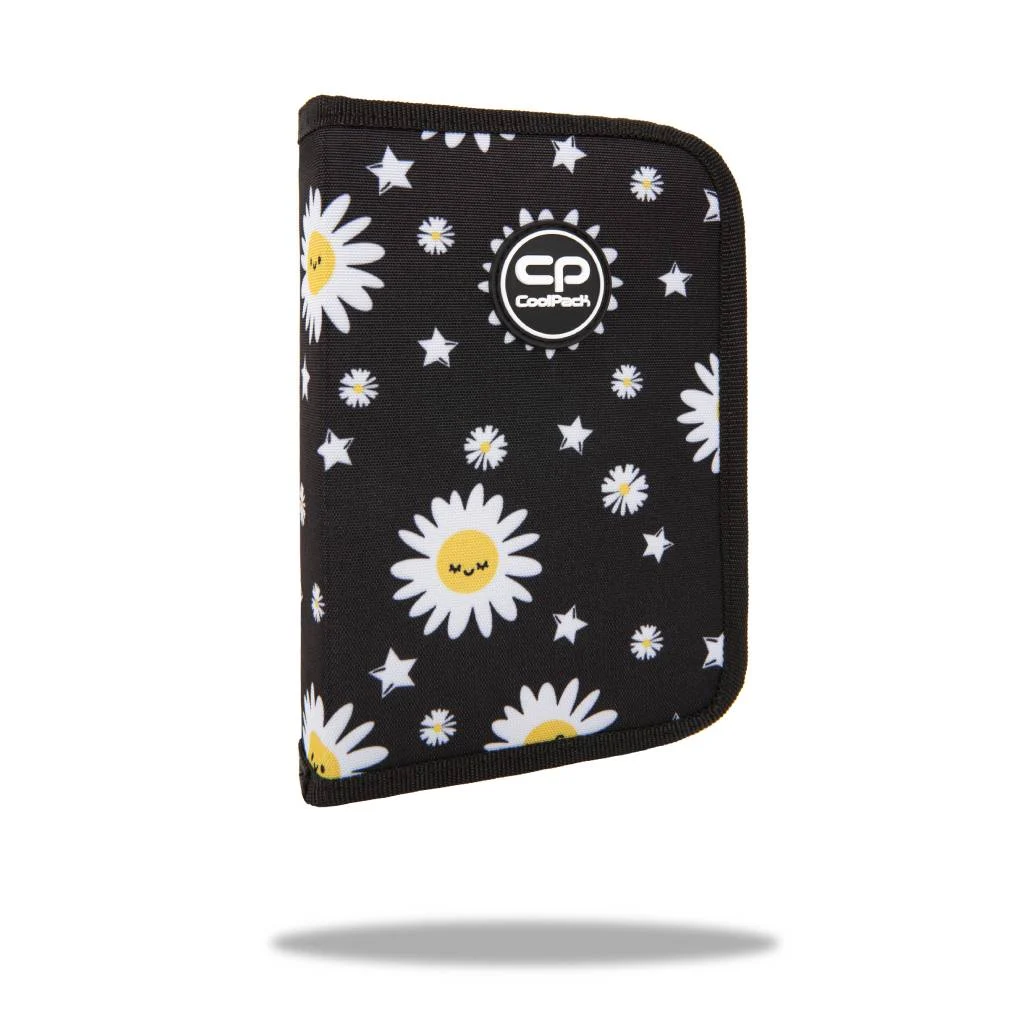Пенал на блискавці порожній CLIPPER DAISY BLACK, розмір 20х14х3 см