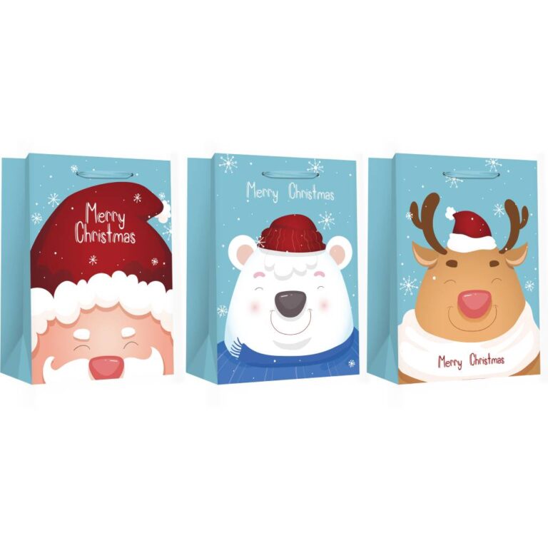 Пакет паперовий JUMBO XMAS2, розмір 33×12,7×47,7см, 210 г/м2, асорті. ТМ Malevaro.