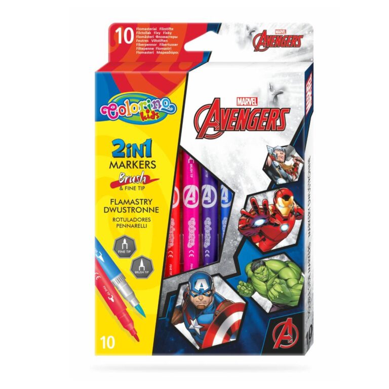 Фломастери 2-сторонні AVENGERS, 12 кольорів.