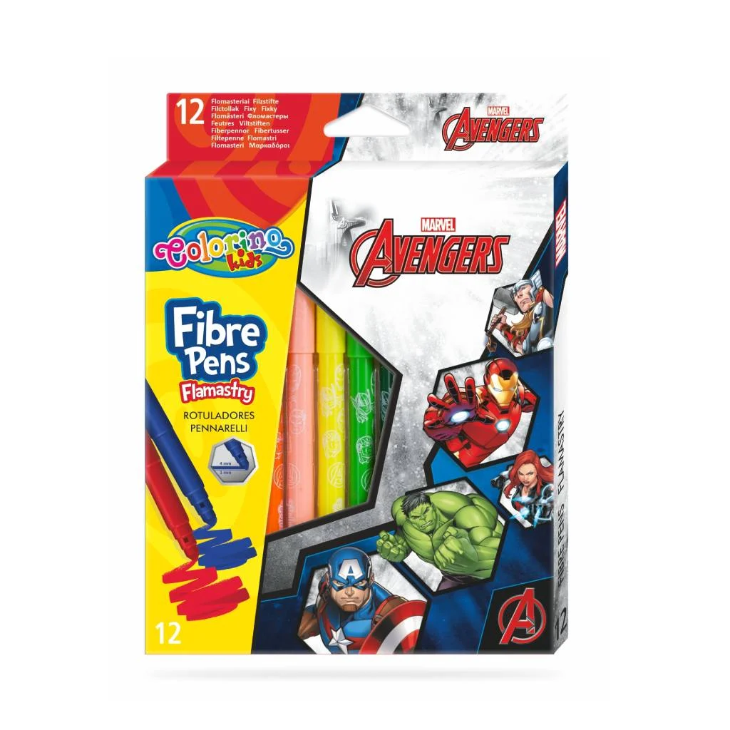 Фломастери AVENGERS, 12 кольорів.