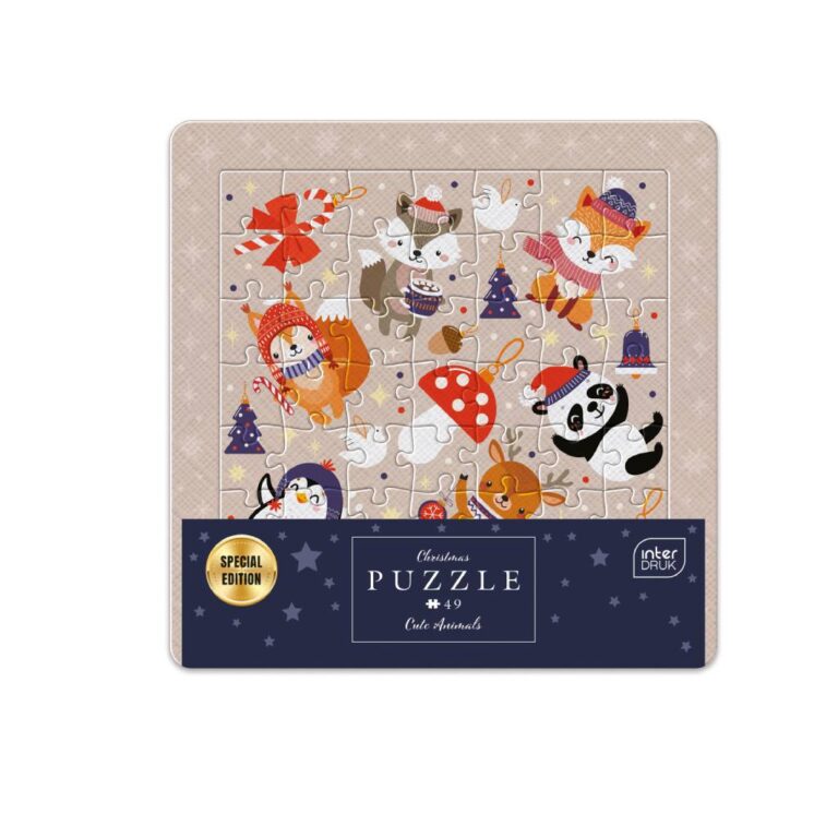 Пазли 49 Christmas Cute animals, 22х22 см.