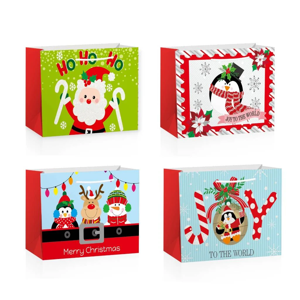 Пакет паперовий JUMBO XMAS horizontal1, розмір 47,7×12,7×33 см, 210 г/м2, асорті. ТМ Malevaro.
