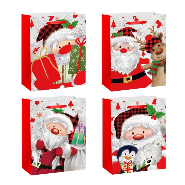 Пакет паперовий GIANT XMAS1, розмір 40,6×16,5×55 см, 210 г/м², асорті. ТМ Malevaro.