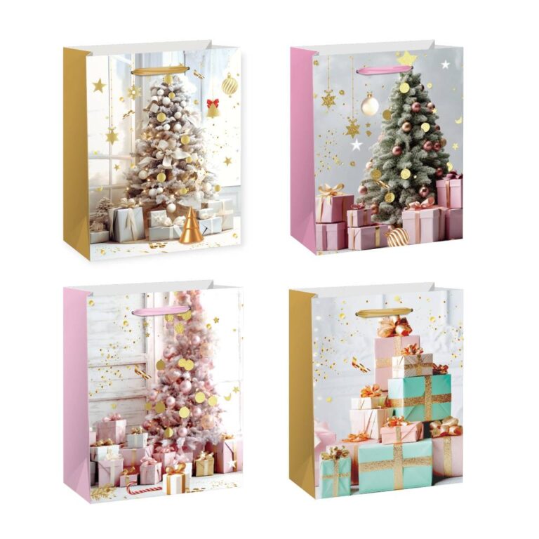 Пакет паперовий LARGE XMAS1, розмір 26×12,7×32,4 см, 210 г/м2, асорті. ТМ  Malevaro.