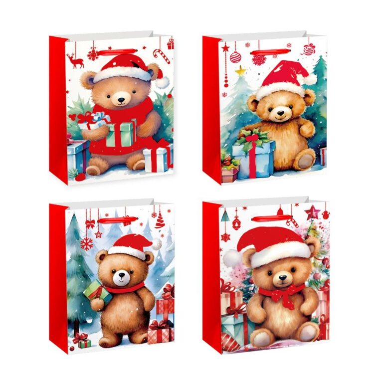 Пакет паперовий JUMBO XMAS4, розмір 33×12,7×47,7 см, 210 г/м2, асорті. ТМ Malevaro.