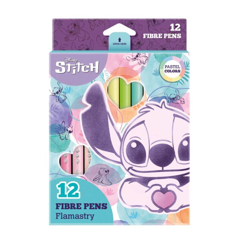 Фломастери 12 кольорів пастель, STITCH