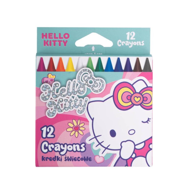 Олівці воскові 12 кольорів HELLO KITTY